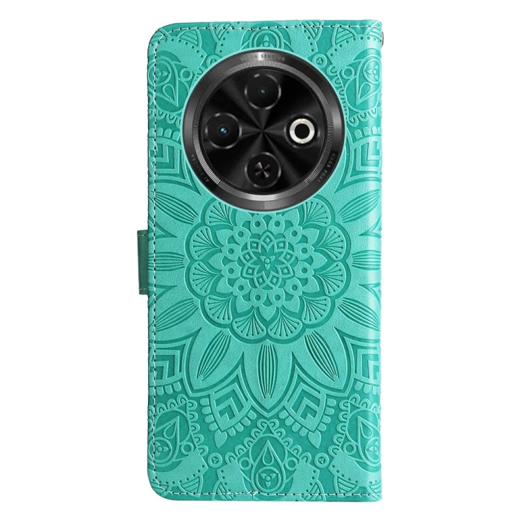 For Tecno Spark 30C Embossed Sunflower Leather Phone Case