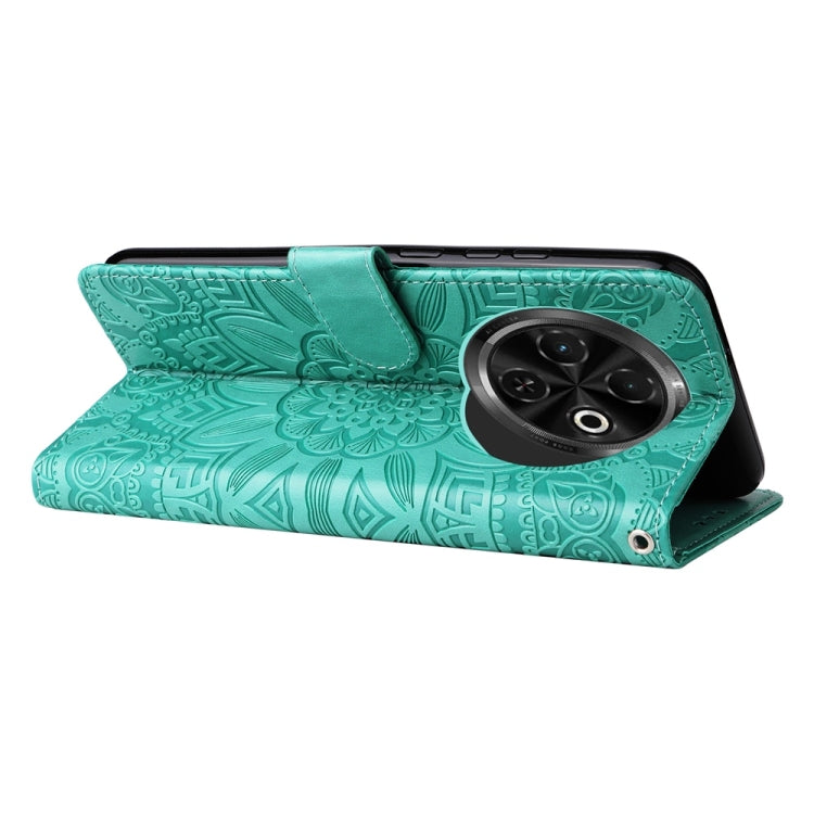 For Tecno Spark 30C Embossed Sunflower Leather Phone Case