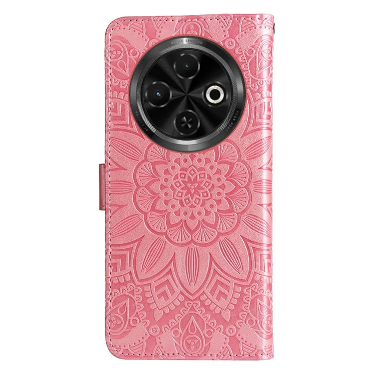 For Tecno Spark 30C Embossed Sunflower Leather Phone Case