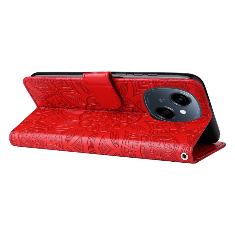 For Tecno Spark Go 1 / Pop 9 / Spark Go 2025 Embossed Sunflower Leather Phone Case