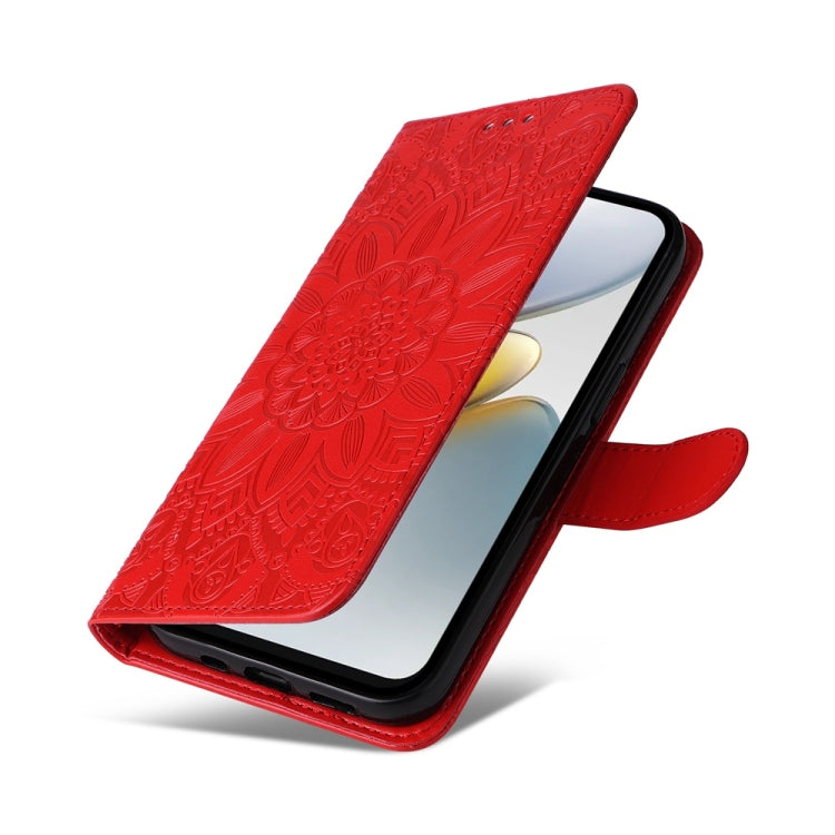 For Tecno Spark Go 1 / Pop 9 / Spark Go 2025 Embossed Sunflower Leather Phone Case