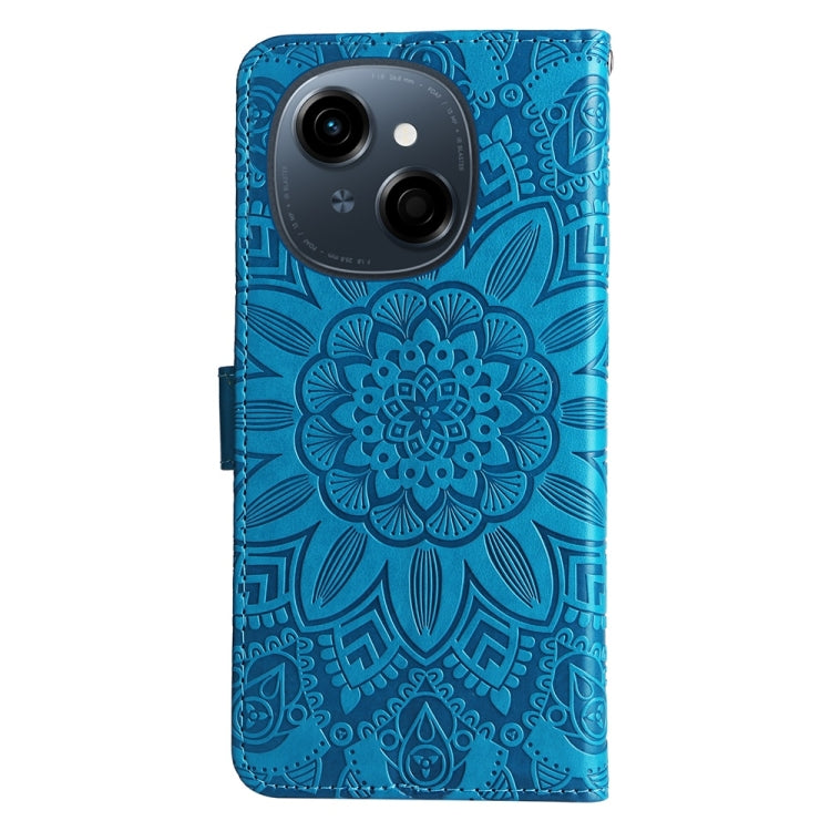 For Tecno Spark Go 1 / Pop 9 / Spark Go 2025 Embossed Sunflower Leather Phone Case