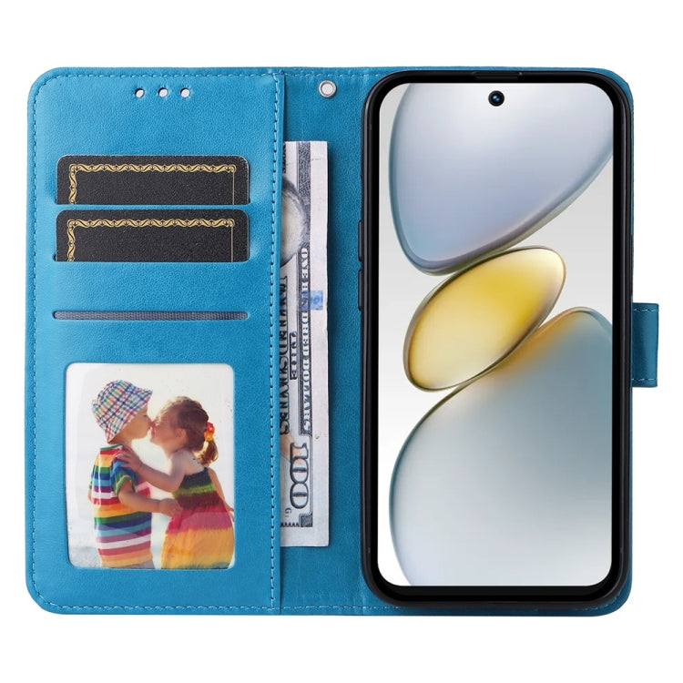For Tecno Spark Go 1 / Pop 9 / Spark Go 2025 Embossed Sunflower Leather Phone Case