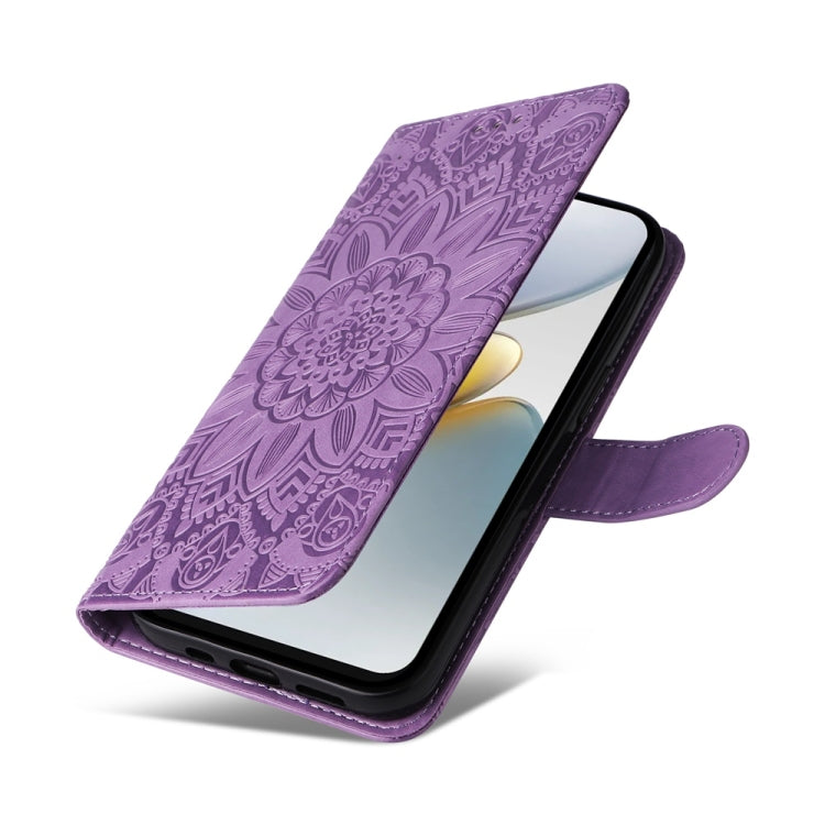 For Tecno Spark Go 1 / Pop 9 / Spark Go 2025 Embossed Sunflower Leather Phone Case