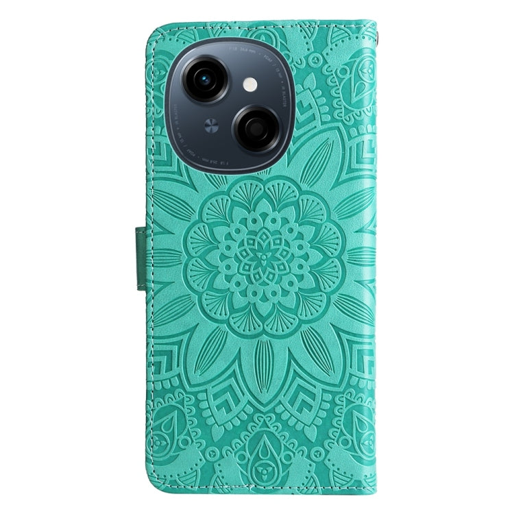For Tecno Spark Go 1 / Pop 9 / Spark Go 2025 Embossed Sunflower Leather Phone Case