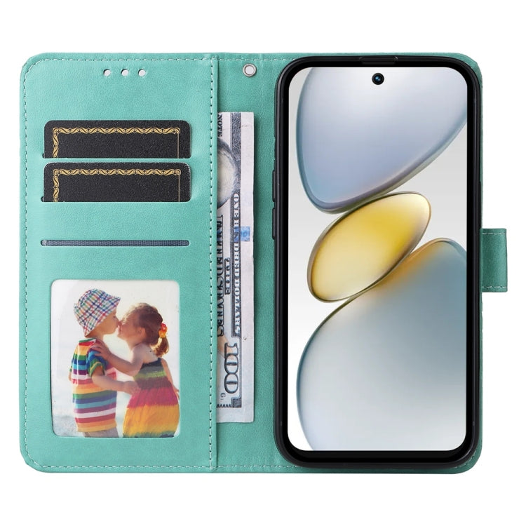 For Tecno Spark Go 1 / Pop 9 / Spark Go 2025 Embossed Sunflower Leather Phone Case