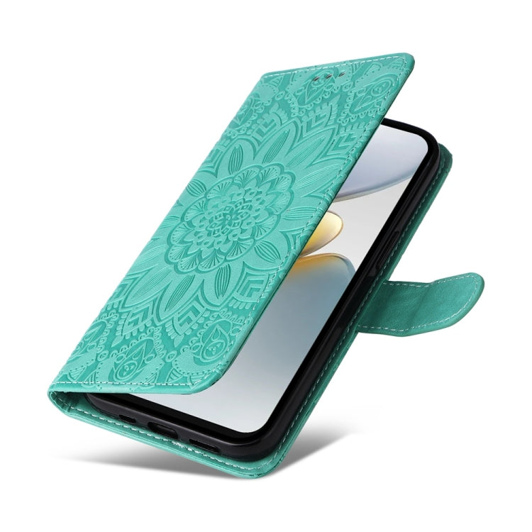 For Tecno Spark Go 1 / Pop 9 / Spark Go 2025 Embossed Sunflower Leather Phone Case