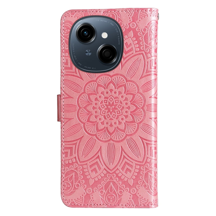 For Tecno Spark Go 1 / Pop 9 / Spark Go 2025 Embossed Sunflower Leather Phone Case