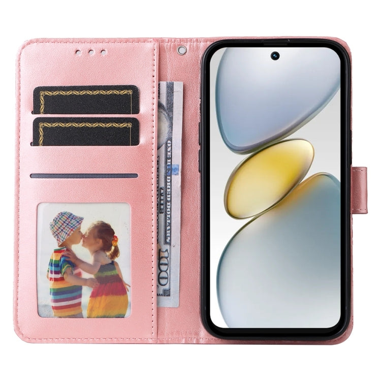 For Tecno Spark Go 1 / Pop 9 / Spark Go 2025 Embossed Sunflower Leather Phone Case