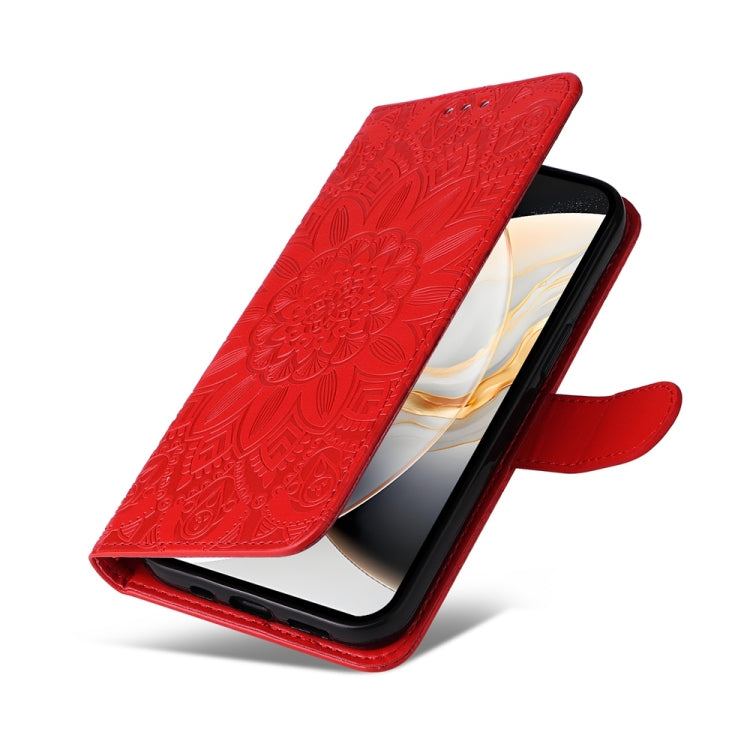 For Tecno Camon 30S / Camon 30S Pro Embossed Sunflower Leather Phone Case