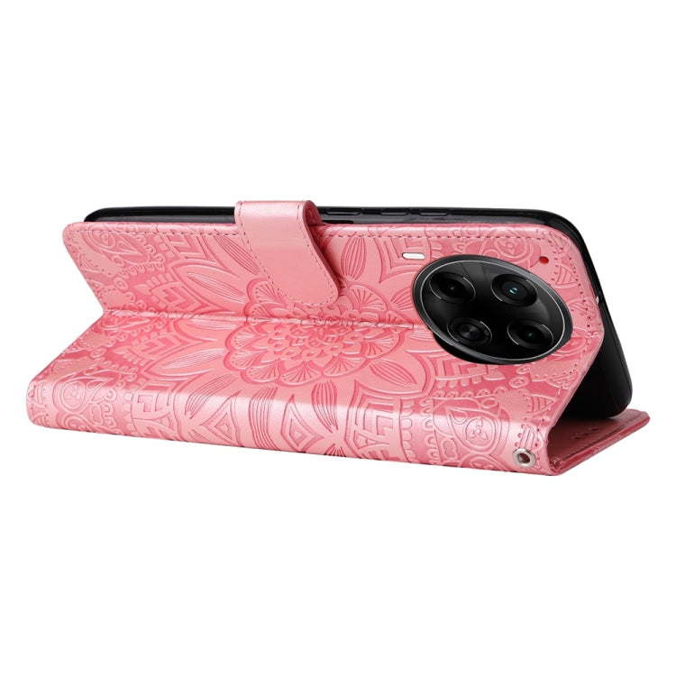 For Tecno Camon 30S / Camon 30S Pro Embossed Sunflower Leather Phone Case