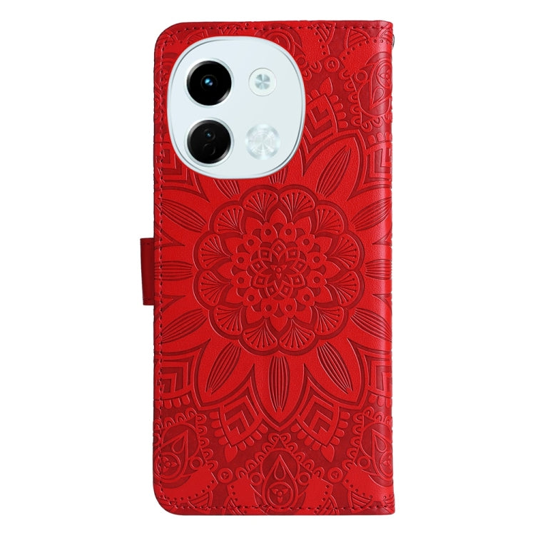 For Tecno Spark 30 5G / Pova 6 Neo 5G Embossed Sunflower Leather Phone Case