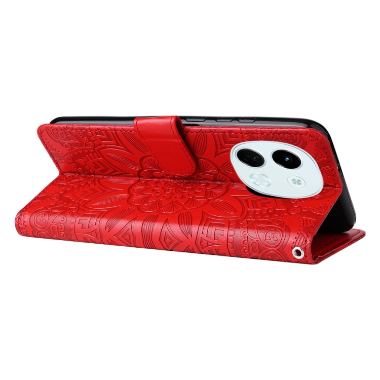 For Tecno Spark 30 5G / Pova 6 Neo 5G Embossed Sunflower Leather Phone Case
