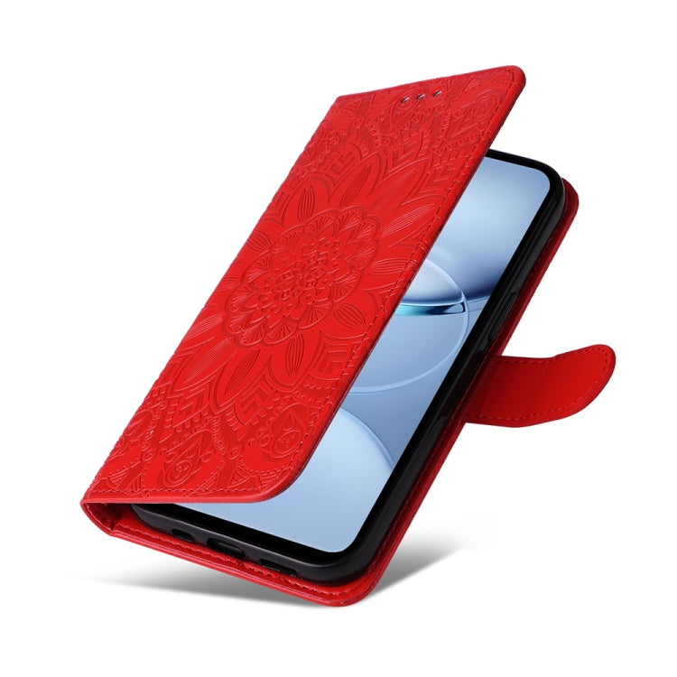 For Tecno Spark 30 5G / Pova 6 Neo 5G Embossed Sunflower Leather Phone Case