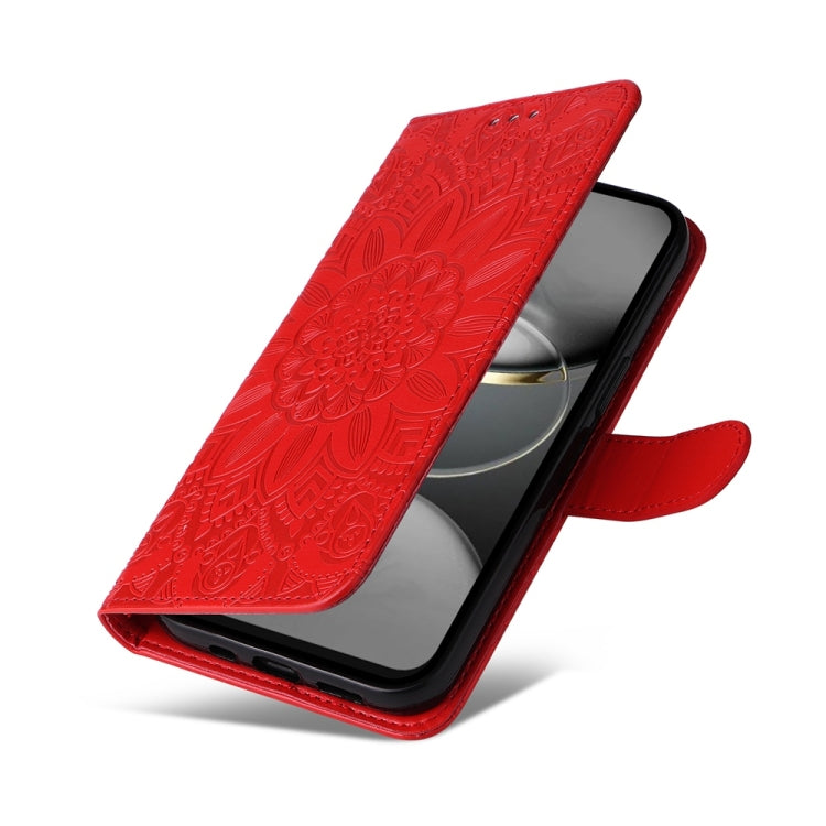 For Tecno Spark 30 Pro 4G Embossed Sunflower Leather Phone Case