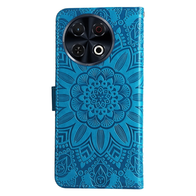 For Tecno Spark 30 Pro 4G Embossed Sunflower Leather Phone Case