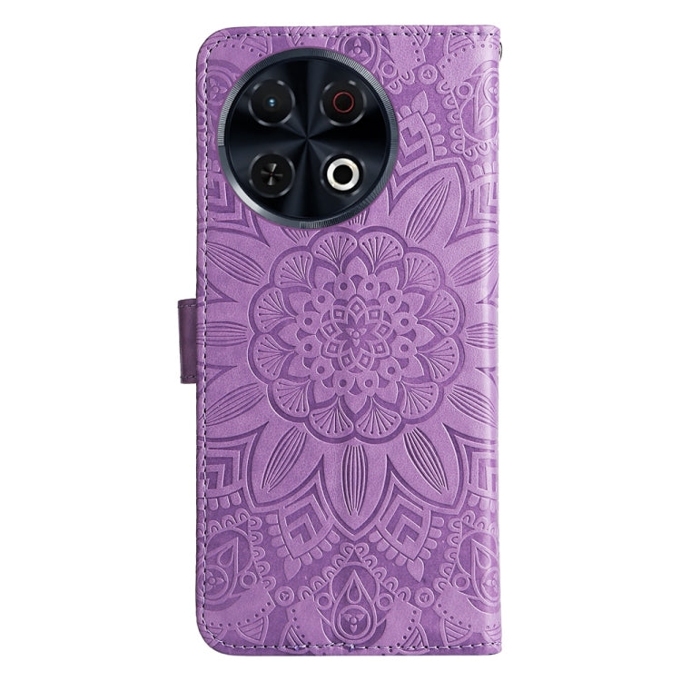 For Tecno Spark 30 Pro 4G Embossed Sunflower Leather Phone Case