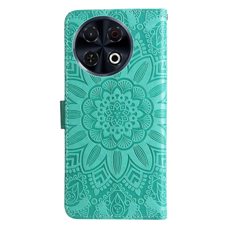 For Tecno Spark 30 Pro 4G Embossed Sunflower Leather Phone Case
