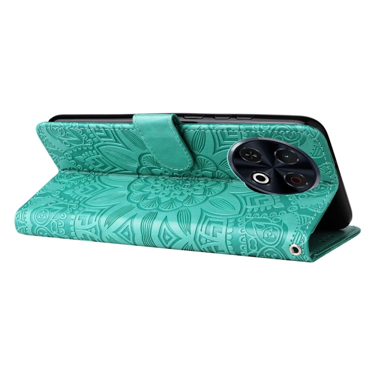 For Tecno Spark 30 Pro 4G Embossed Sunflower Leather Phone Case