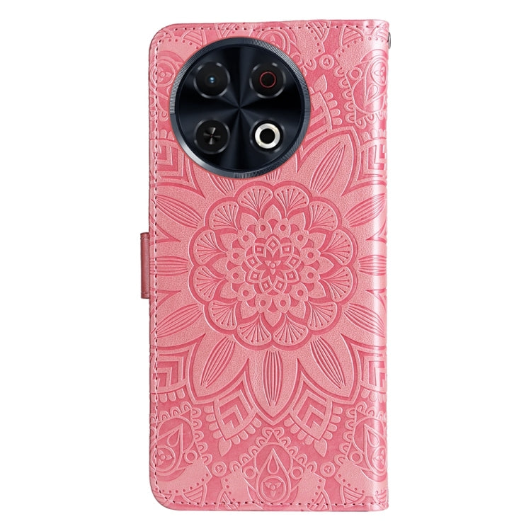 For Tecno Spark 30 Pro 4G Embossed Sunflower Leather Phone Case