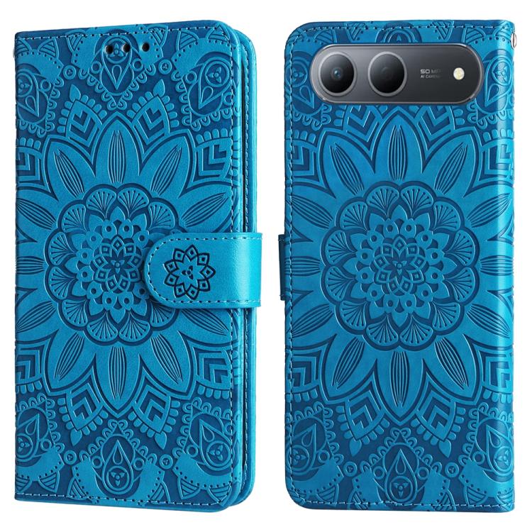 For Tecno Spark 40 5G / Spark Go 5G 2025 Embossed Sunflower Leather Phone Case