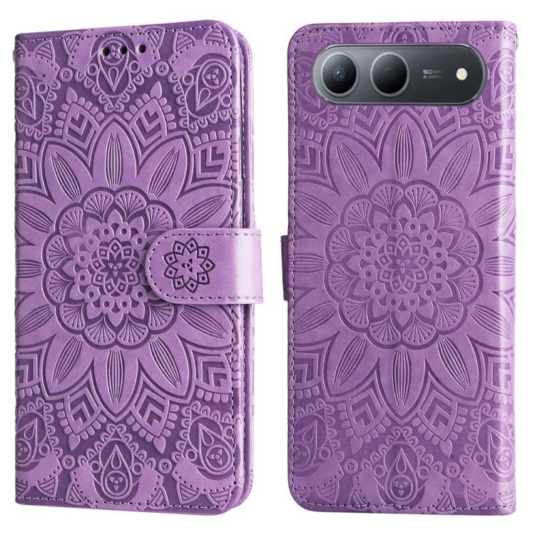 For Tecno Spark 40 5G / Spark Go 5G 2025 Embossed Sunflower Leather Phone Case