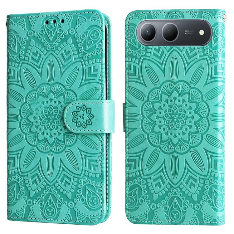 For Tecno Spark 40 5G / Spark Go 5G 2025 Embossed Sunflower Leather Phone Case