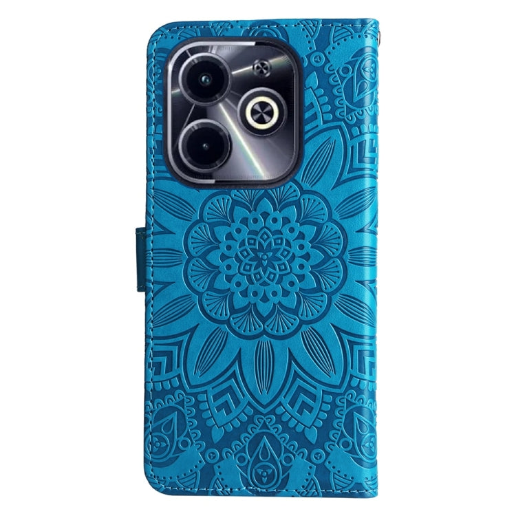 For Infinix Hot 40i Embossed Sunflower Leather Phone Case