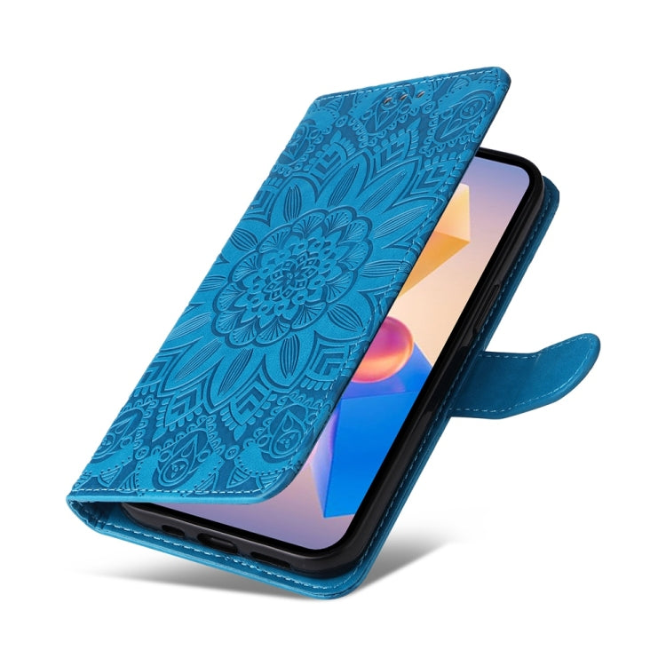For Infinix Hot 40i Embossed Sunflower Leather Phone Case