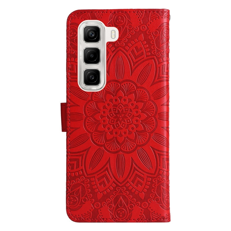 For Infinix Hot 50 4G Embossed Sunflower Leather Phone Case