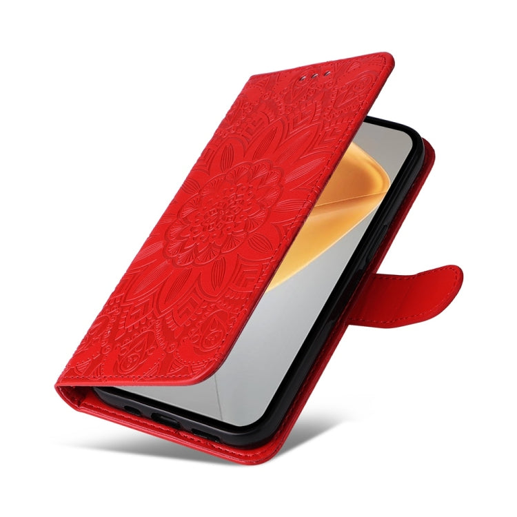 For Infinix Hot 50 4G Embossed Sunflower Leather Phone Case