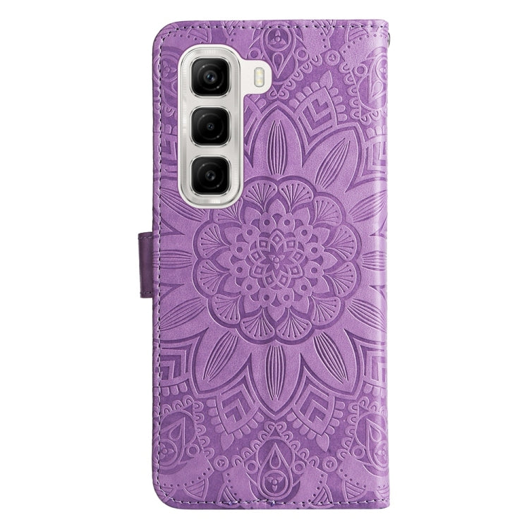 For Infinix Hot 50 4G Embossed Sunflower Leather Phone Case