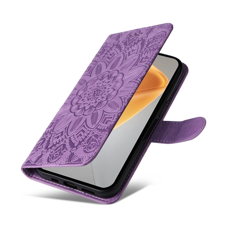 For Infinix Hot 50 4G Embossed Sunflower Leather Phone Case