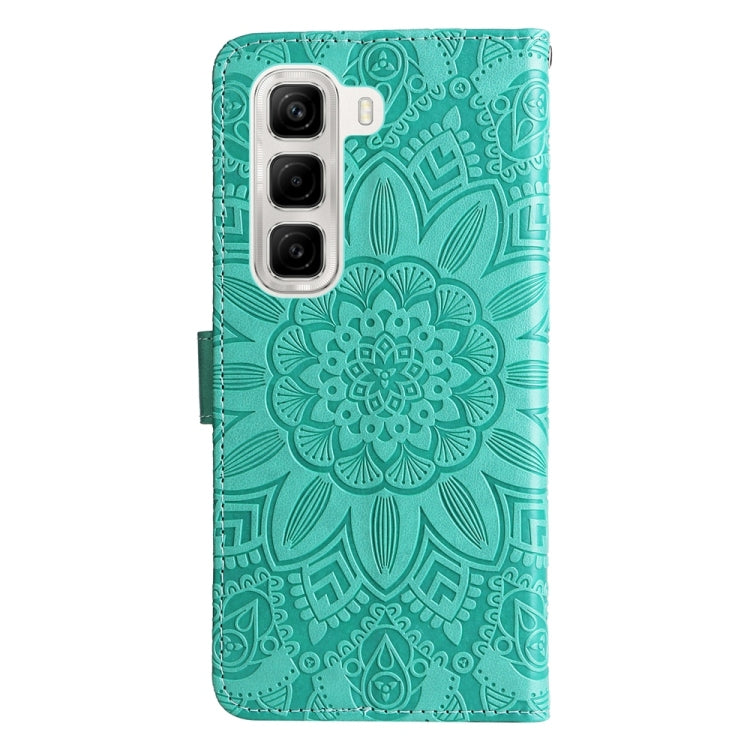 For Infinix Hot 50 4G Embossed Sunflower Leather Phone Case