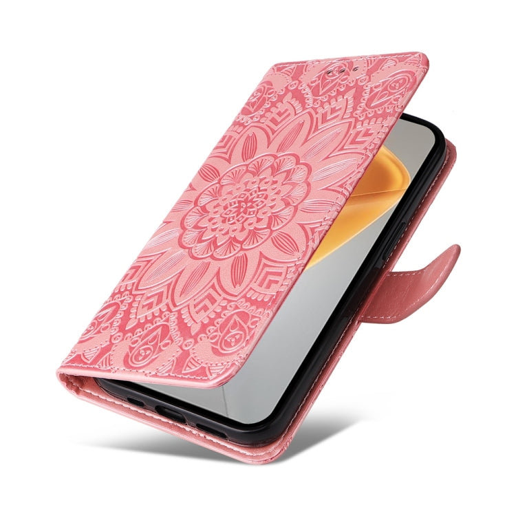 For Infinix Hot 50 4G Embossed Sunflower Leather Phone Case