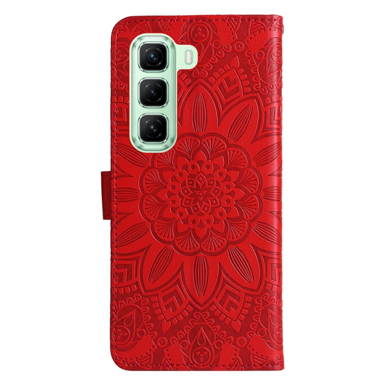 For Infinix Hot 50 5G Embossed Sunflower Leather Phone Case