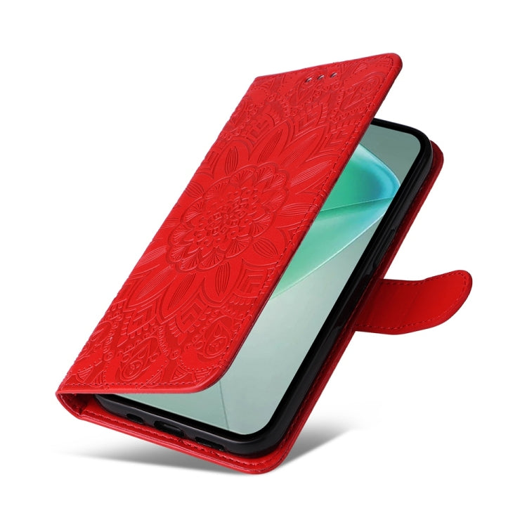 For Infinix Hot 50 5G Embossed Sunflower Leather Phone Case