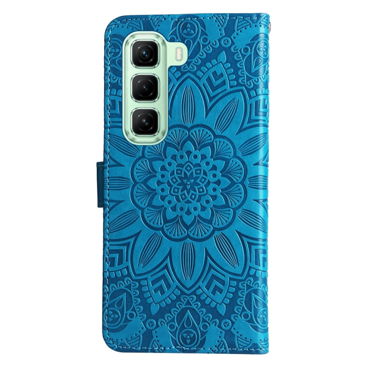 For Infinix Hot 50 5G Embossed Sunflower Leather Phone Case