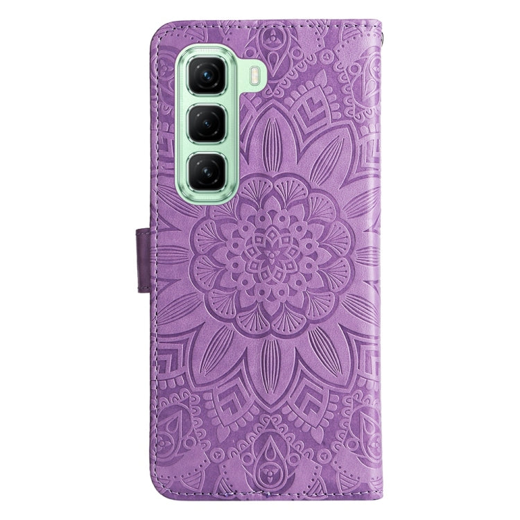 For Infinix Hot 50 5G Embossed Sunflower Leather Phone Case