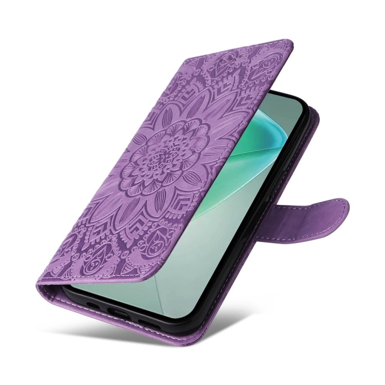 For Infinix Hot 50 5G Embossed Sunflower Leather Phone Case