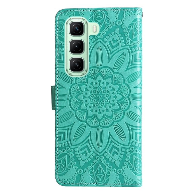 For Infinix Hot 50 5G Embossed Sunflower Leather Phone Case