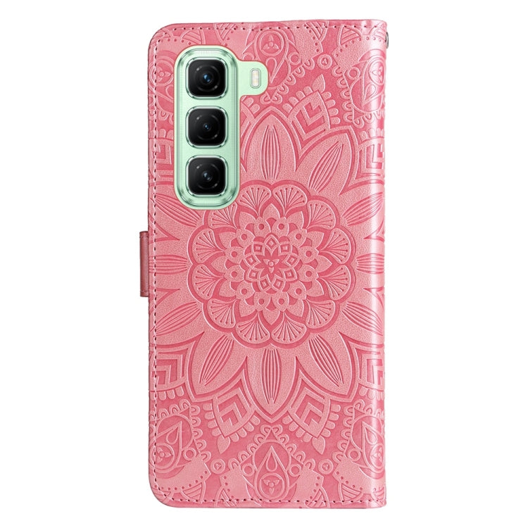 For Infinix Hot 50 5G Embossed Sunflower Leather Phone Case