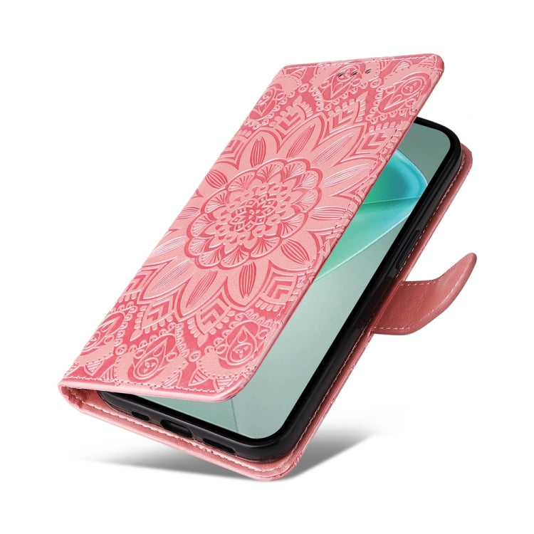 For Infinix Hot 50 5G Embossed Sunflower Leather Phone Case
