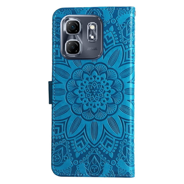 For Infinix Hot 50i / Smart 9 Embossed Sunflower Leather Phone Case