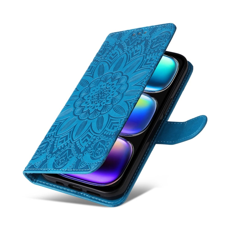 For Infinix Hot 50i / Smart 9 Embossed Sunflower Leather Phone Case