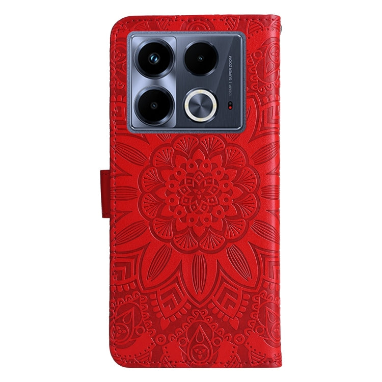 For Infinix Note 40 4G Embossed Sunflower Leather Phone Case