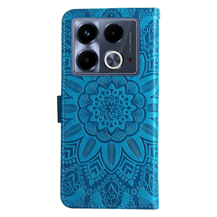 For Infinix Note 40 4G Embossed Sunflower Leather Phone Case