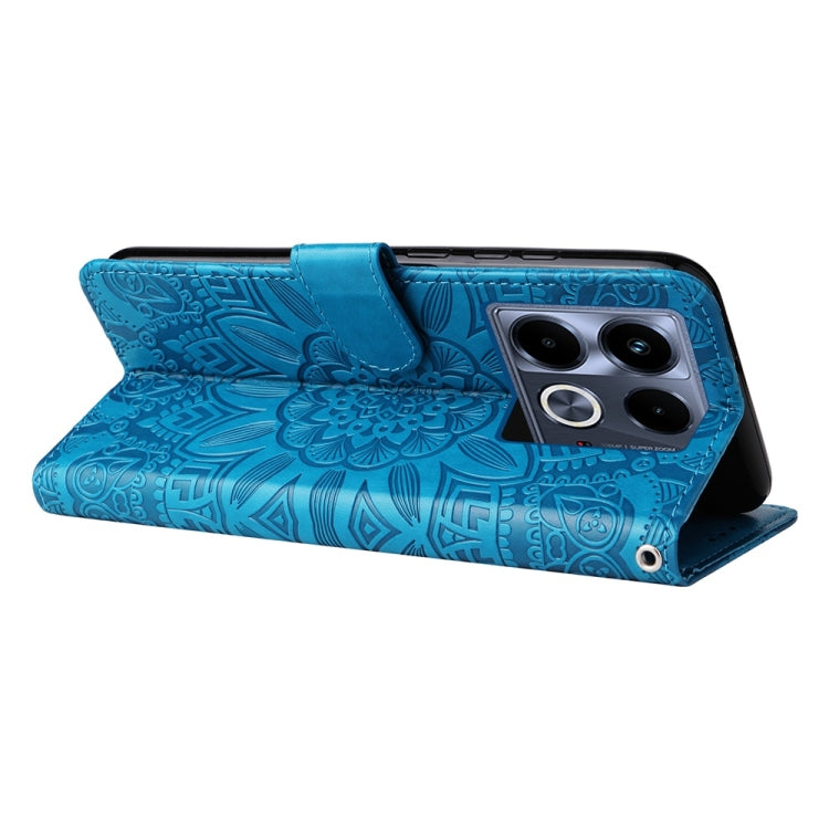 For Infinix Note 40 4G Embossed Sunflower Leather Phone Case