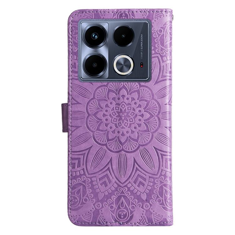 For Infinix Note 40 4G Embossed Sunflower Leather Phone Case