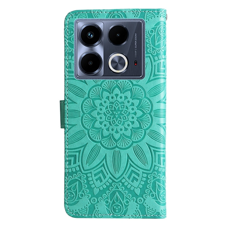 For Infinix Note 40 4G Embossed Sunflower Leather Phone Case